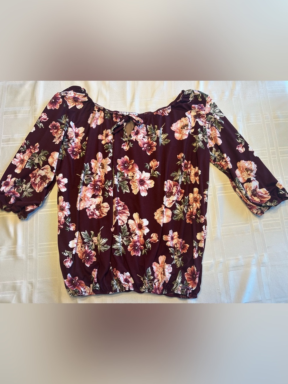Star Vixen Blouse Women's Size L Large Maroon Shirt